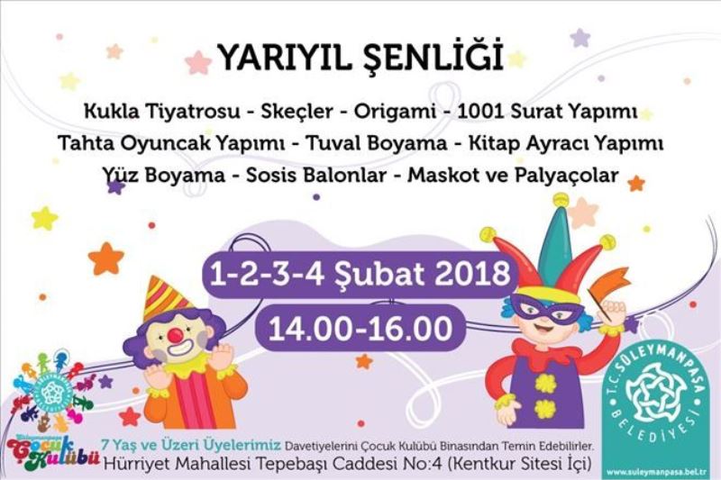 SÖMESTR TATİLİNDE ÇOCUKLAR EĞLENCEYE DOYACAK 