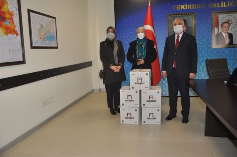 -ASYAPORT VE MEDLOG´TAN TEKİRDAĞ VALİLİĞİ´NE ERZAK DESTEĞİ