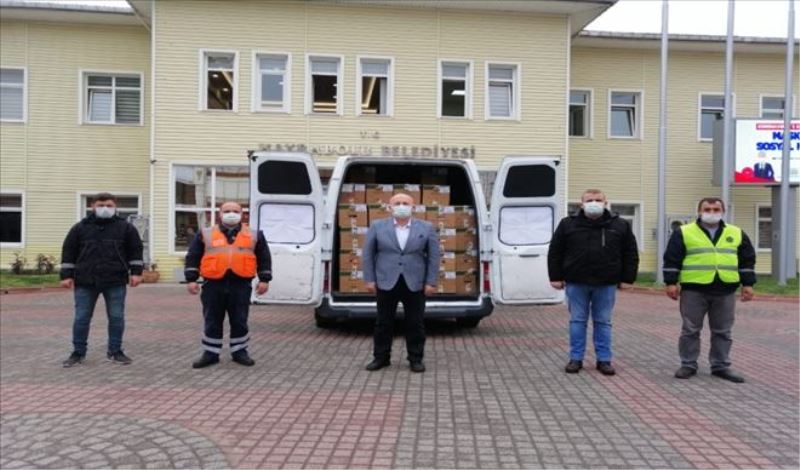 Hayrabolu´da ihtiyaç sahibi ailelere gıda yardımı 